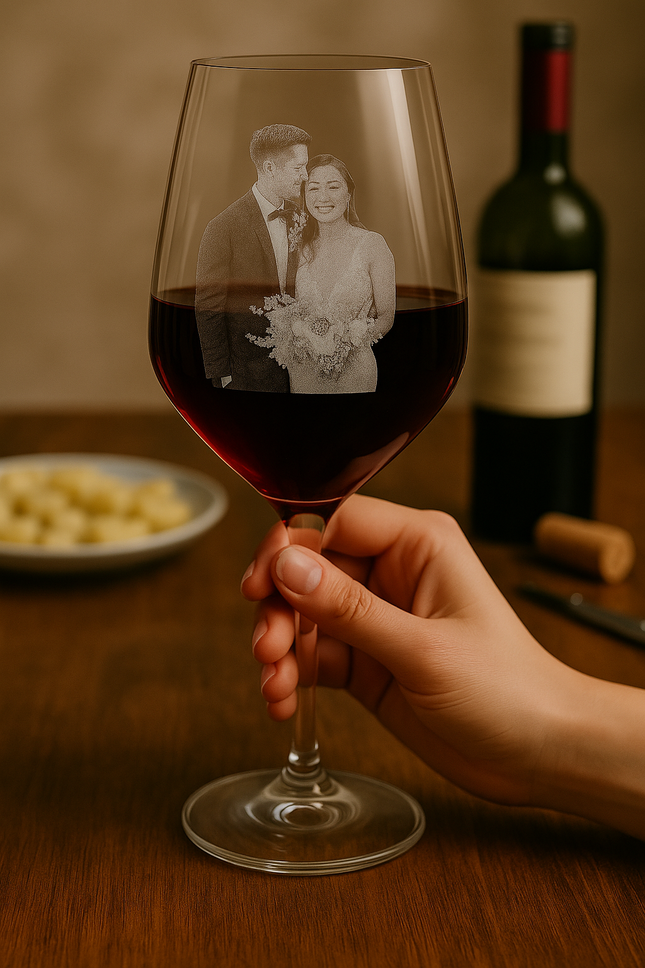 Винний келих з фотогравіюванням