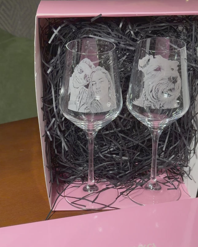 Вінні келихи з фотогравіюванням